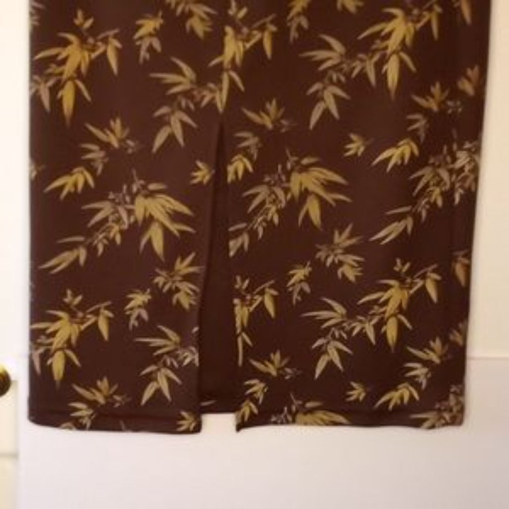 Vintage Epix Women's Stretchy Pencil Skirt Set - Size (L) - Brown/Beige - Picture 4 of 7